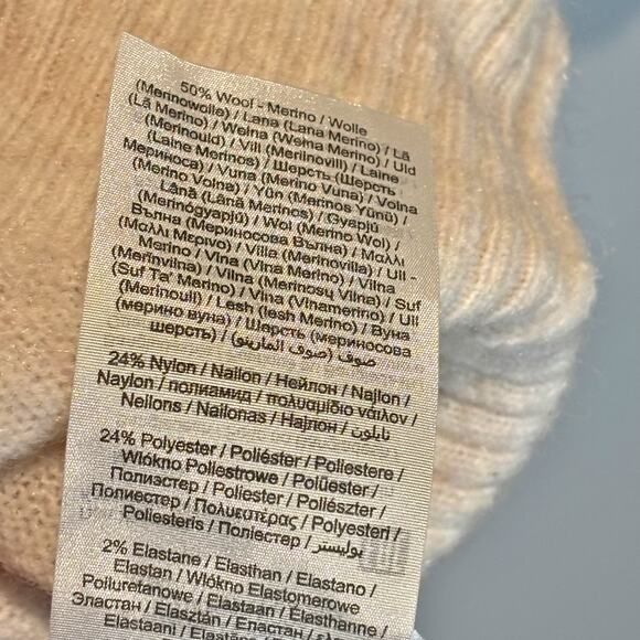 Selected Femme Cream Wool Blend Oversized Button Front Cardigan Sweater - Medium - Picture 5 of 5